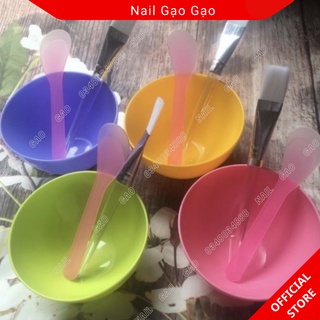 Bộ dụng cụ đắp mặt nạ 3 món , bát cọ thìa , trộn mặt nạ