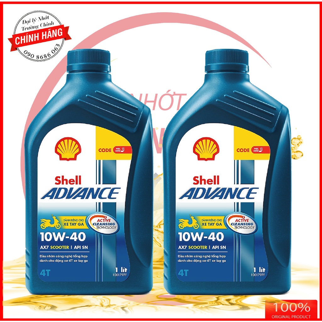 Nhớt Shell Advance Scooter AX7 dành cho xe ga