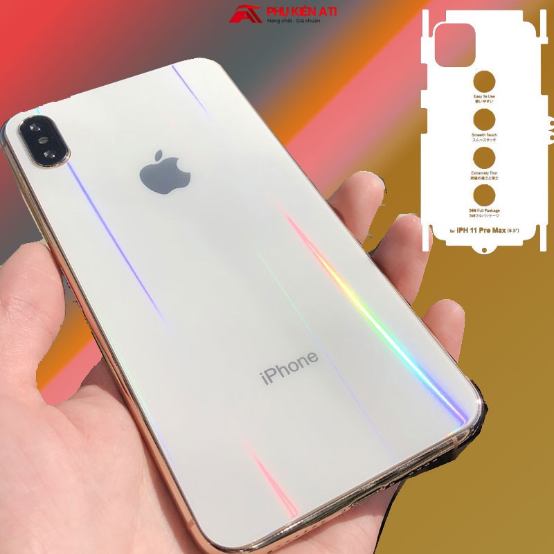 Miếng dán PPF cầu vồng lấp lánh cho mặt sau Iphone -Full mã IPhone 7/8/7plus/8plus/x/xs/xs max/11/11promax/12/12pro