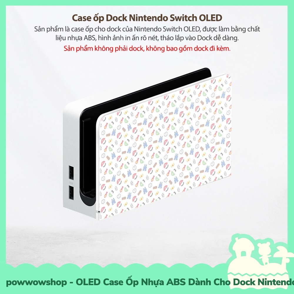 [Sẵn VN - Hỏa Tốc] OLED Case Ốp Dành Cho Dock Của Nintendo Switch Oled Mẫu Game, Anime &amp; Manga
