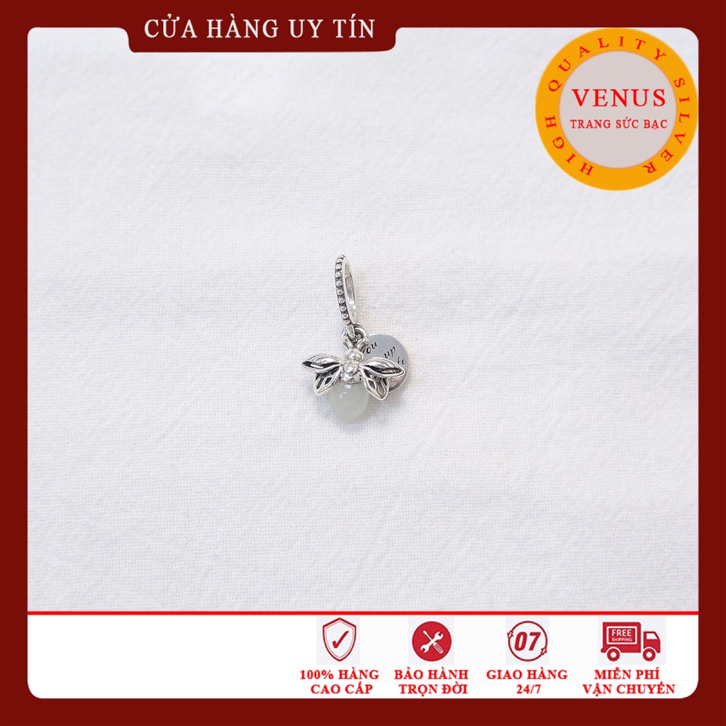 Charm đom đóm phát sáng- Bạc 925 cao cấp- Trang sức bạc Venus