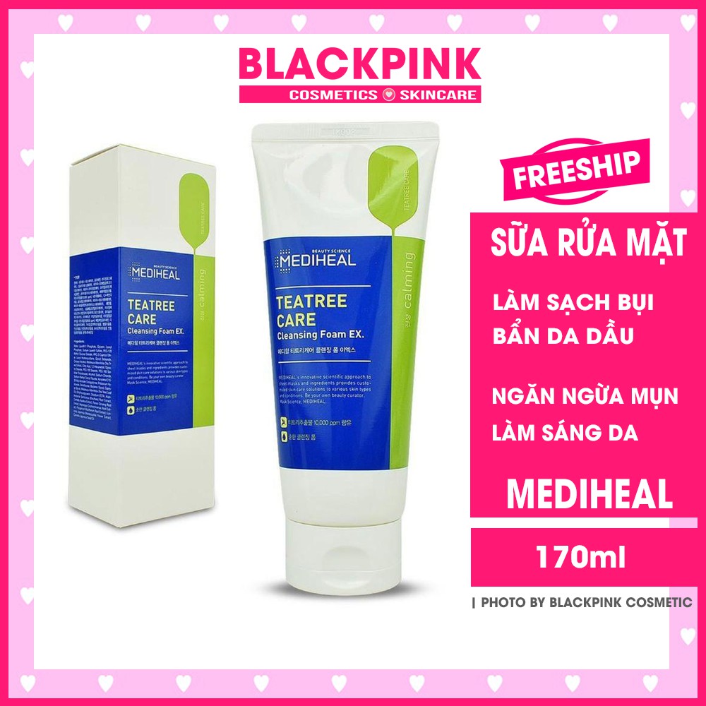 Sữa Rửa Mặt Mediheal Cleansing Foam làm sạch bụi bẩn, ngăn ngừa mụn, làm sáng da, tạo độ ẩm, dành cho mọi loại da 170ml