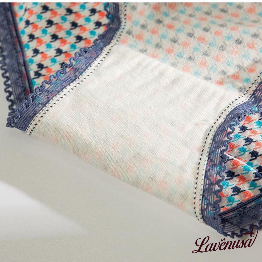 Quần lót nữ Cotton thổ cẩm kháng khuẩn cao cấp siêu thấm hút LAVENUSA QL25