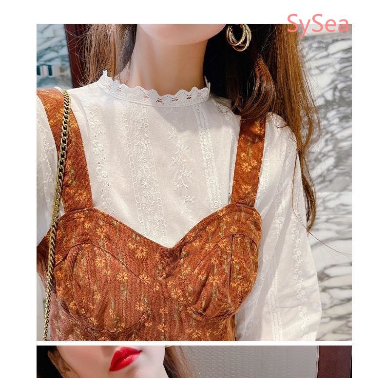 Áo Sơ Mi Phối Ren Plus size Thời Trang Mùa Thu Dành Cho Nữ