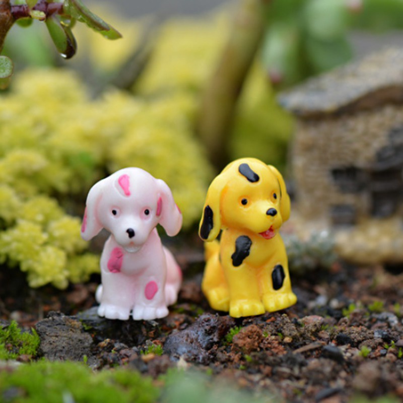 1 Tượng Chó Đốm Mini Trang Trí Vườn Cây Bonsai