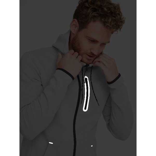 Áo khoác thể thao nam Old Navy có nón phản quang Dynamic Fleece Zip Hoodie