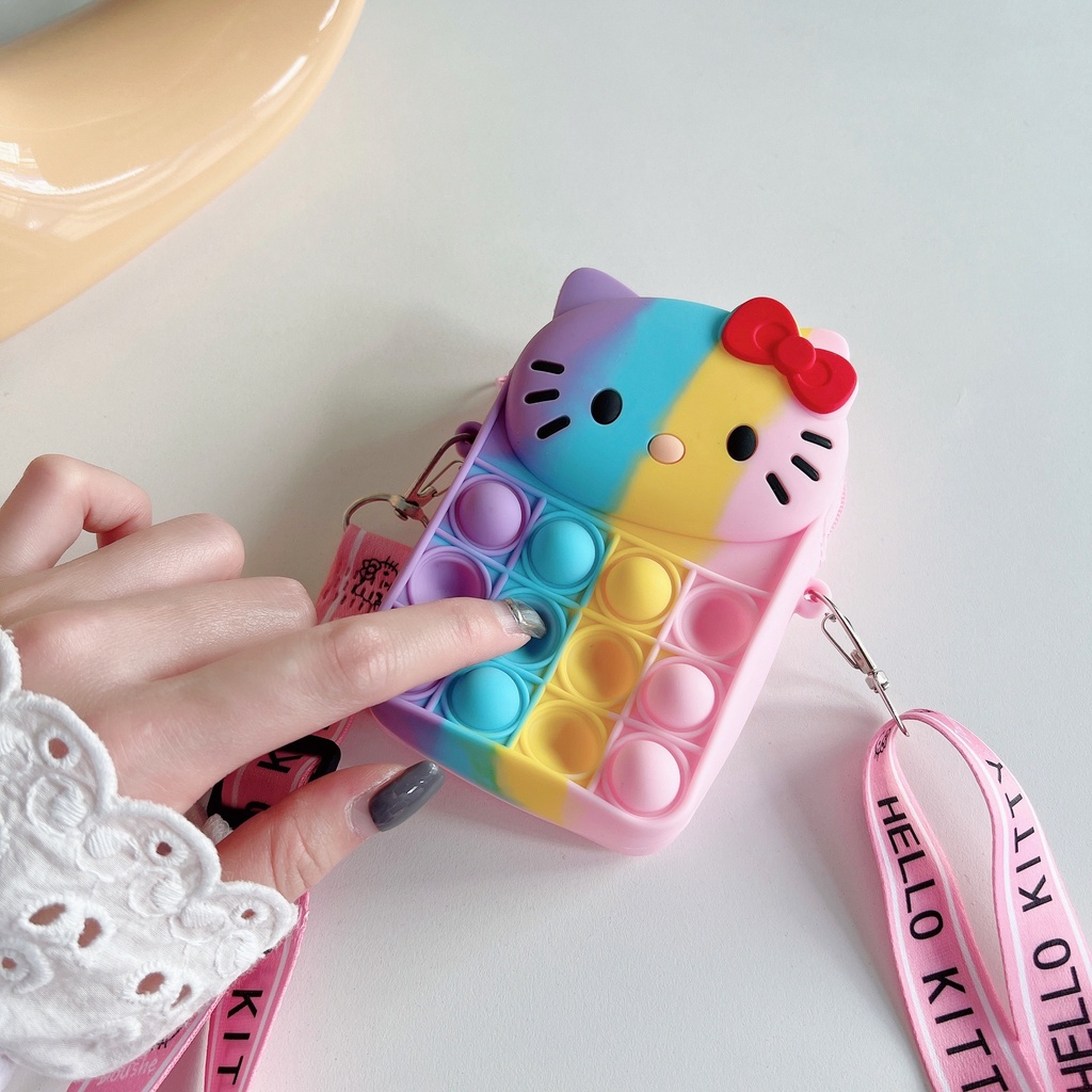 Túi xách em bé hình mèo siêu đáng yêu,túi xách cho bé gái  có dây đeo, khoá cực mượt_Thóc shop