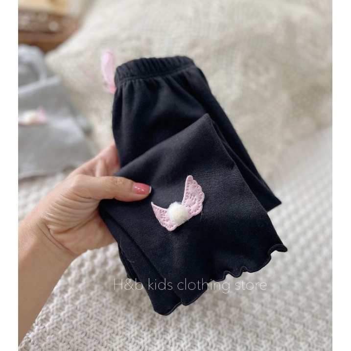 Quần legging,quần cotton dài đính nơ xinh xắn cho bé gái