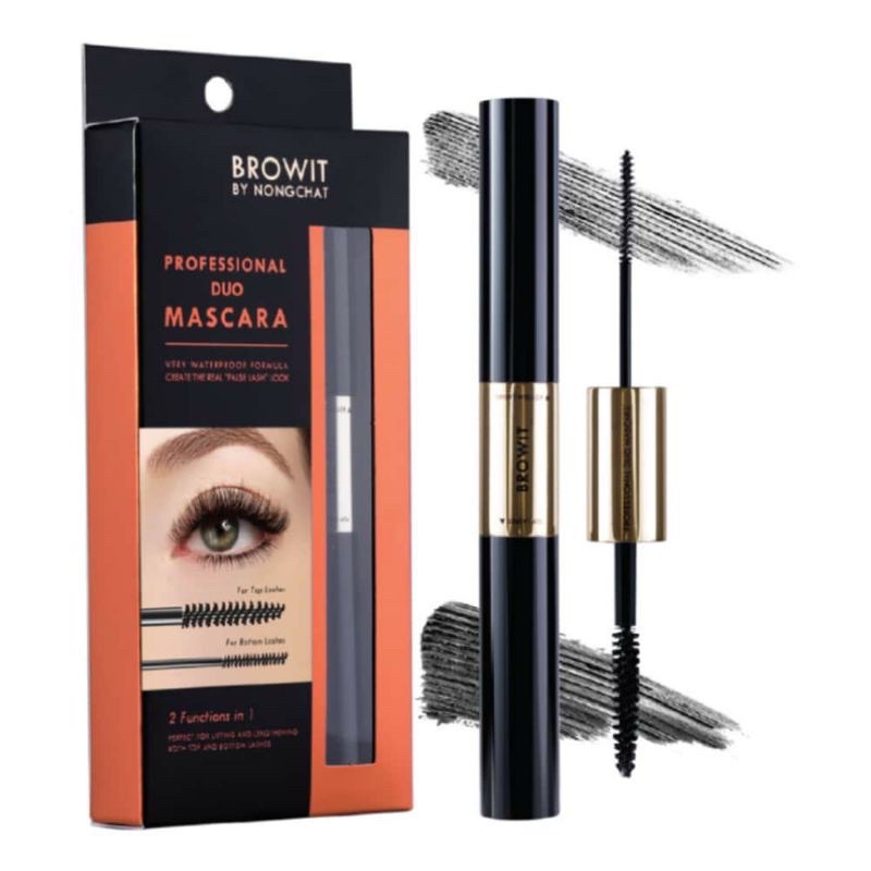 Mascara Nongchat 2 đầu giúp dài, tơi, cong mi, chống nước 24h