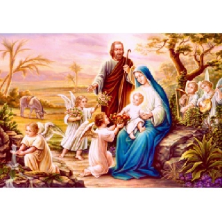 Tranh đính đá chúa kích thước 60*80 cm