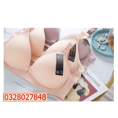 Áo Lót Bầu Cho Con Bú Chất Liệu Cotton Tăm Mềm Nhẹ Không Gọng,Mở Cúc Cho Bé Bú tiện lợi