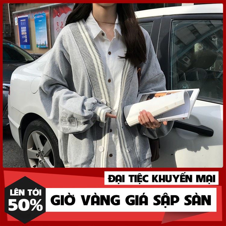 [ Rẻ Vô Địch ] Áo Khoác CARDIGAN VERMONT Xám THÊU TAY UNISEX [Kèm Hình Thật] thời trang kb