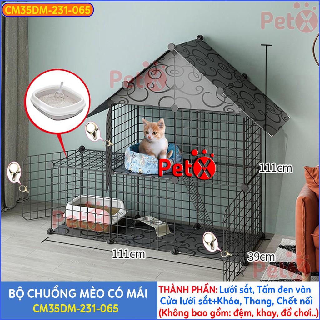 Chuồng mèo 3 tầng 2 tầng  giá rẻ đẹp lắp ghép đa năng đơn giản với lưới sắt sơn tĩnh điện có thể cho thỏ, sóc, bọ ú