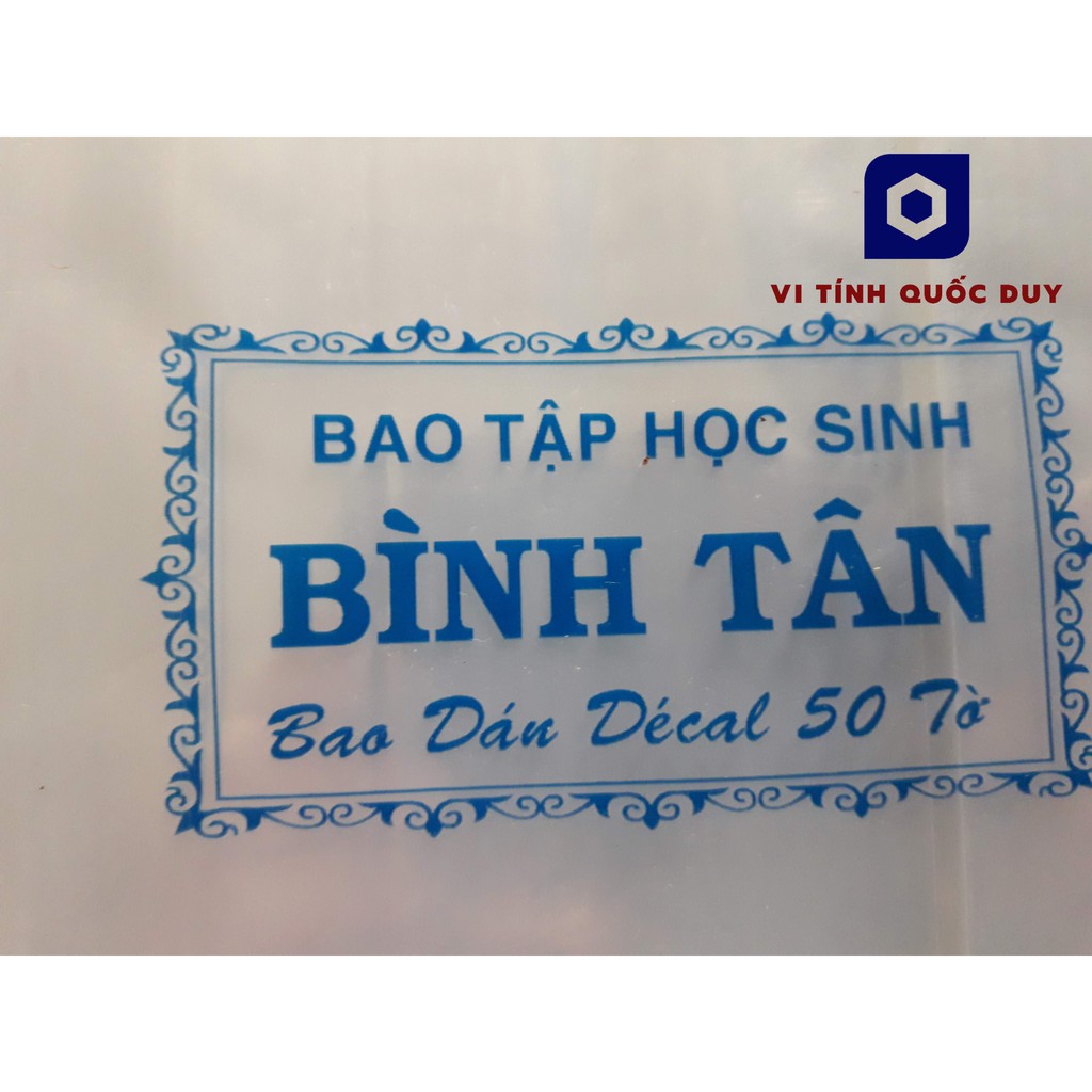 [Loại mỏng] 1 xấp 25 cái. KT (18 x 21 cm). Bao kiếng bao vở học sinh. Vi Tính Quốc Duy.