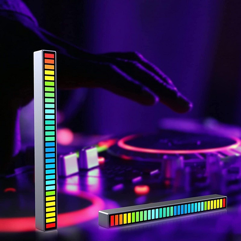 Đèn led thanh RGB cảm âm đổi màu theo giọng nói nháy theo nhạc dòng cao cấp dùng điện thoại điều chỉnh