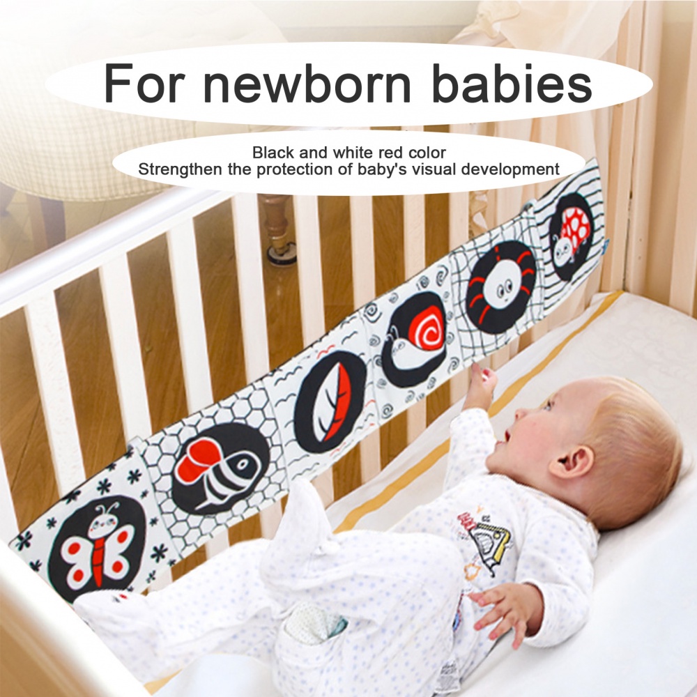 Sách Vải Không Độc Hại Màu Trắng Đen Hình Động Vật Dành Cho Bé