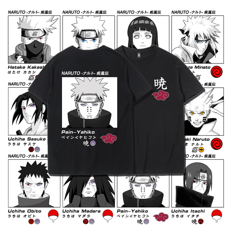 HOT🔥 Áo Phông Naruto Hinata Uchiha Sasuke Itachi Kakashi anime manga mẫu mới cực chât