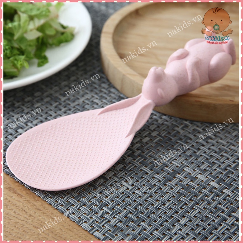 Muỗng Xới Cơm Không Dính Hình Chú Thỏ Hoạt Hình Ngộ Nghĩnh Đáng Yêu