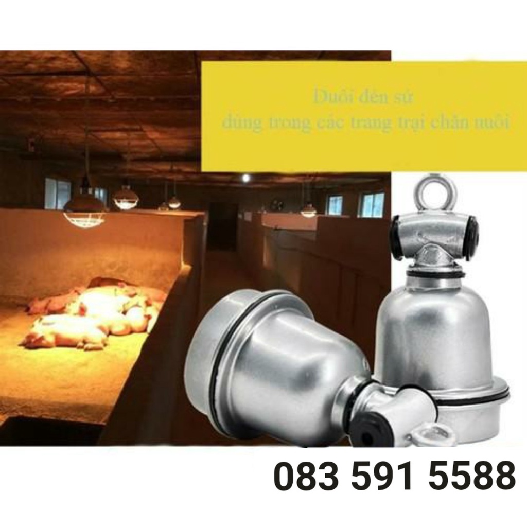 Đuôi Đèn Sứ Chống Cháy, đui đèn E27 bộ 5 chiếc