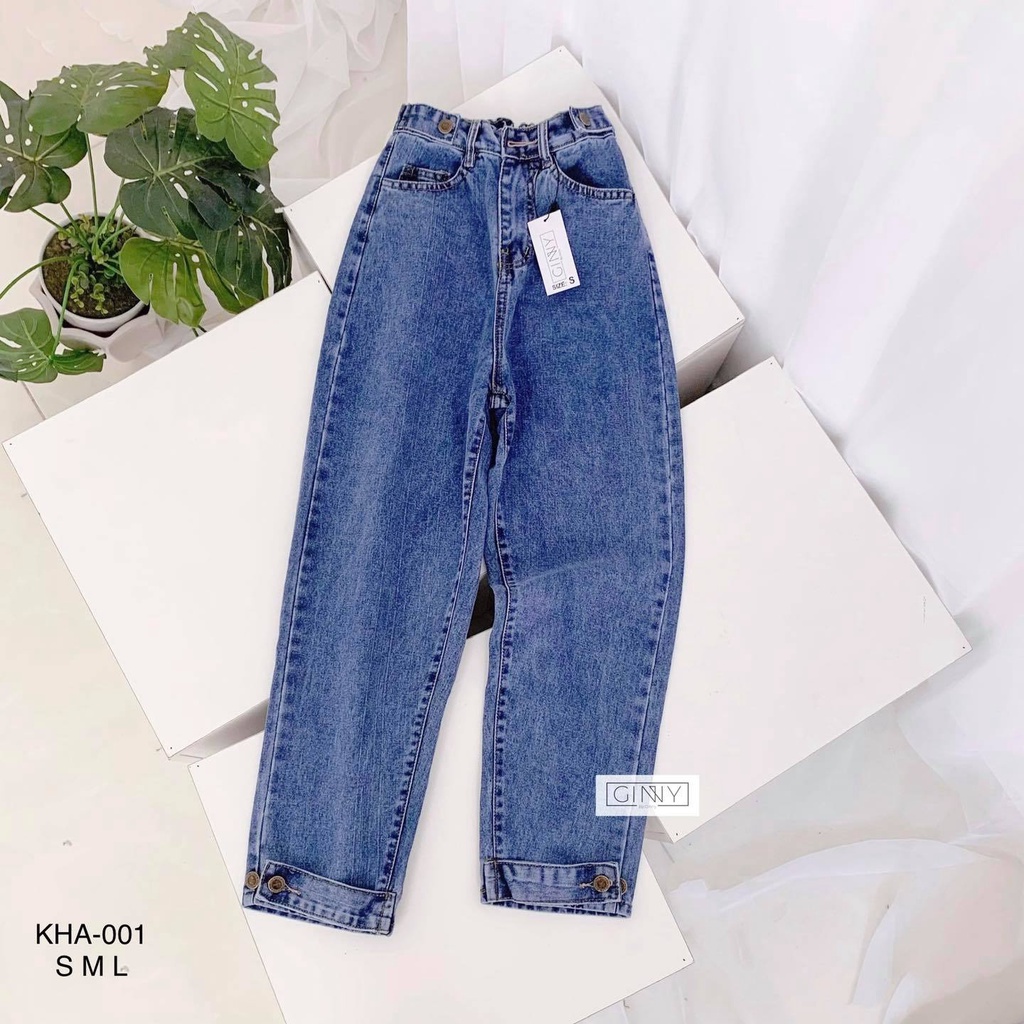 QUẦN JEAN FORM BAGGY 9 TẤC KHA001 | Thời Trang | Năng Động | GinHouse Shop