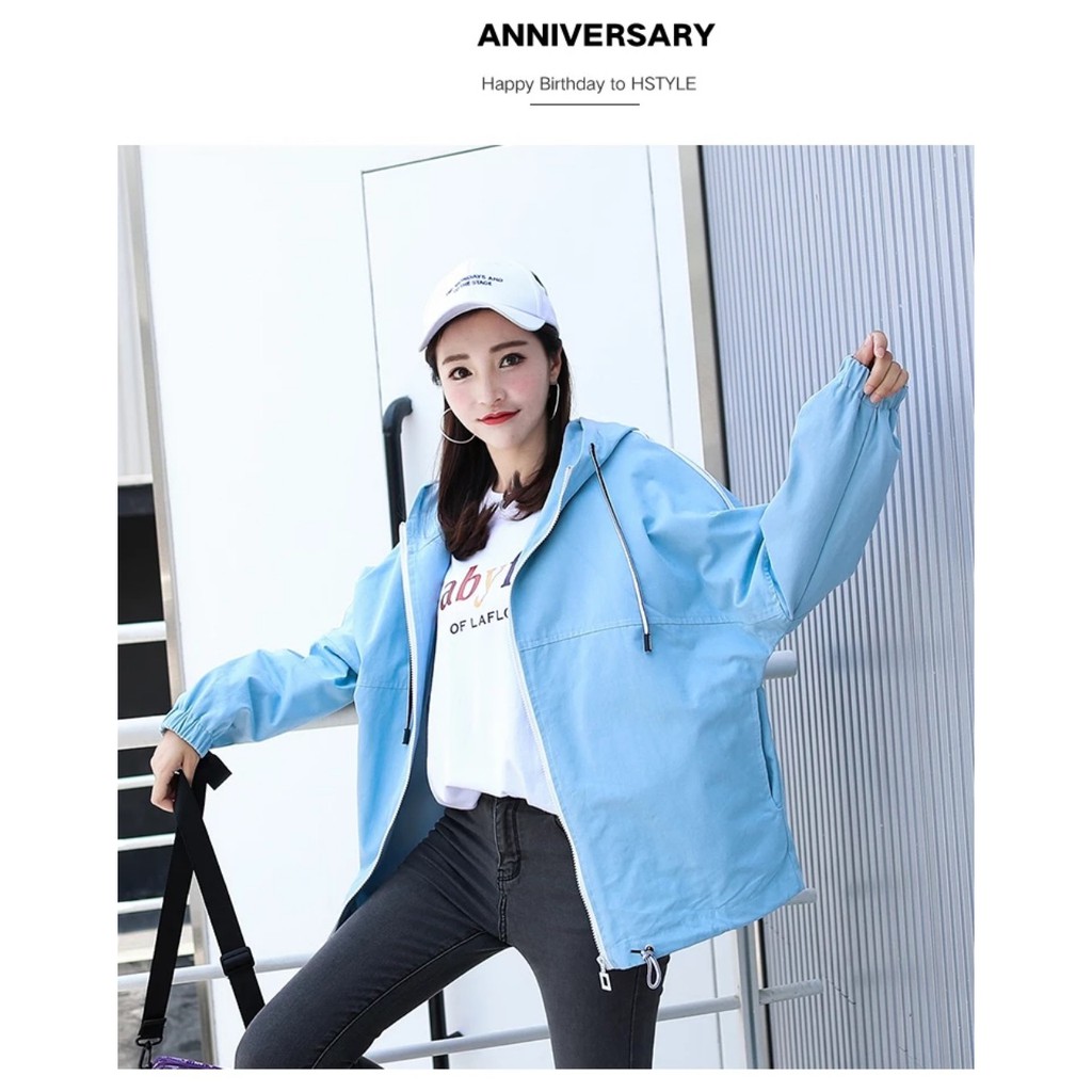 [Mã MASK2610K giảm 10K đơn từ 50K] [S01] Áo khoác nữ dù Brooklyn có nón 2 lớp hàng đẹp - M113 | BigBuy360 - bigbuy360.vn