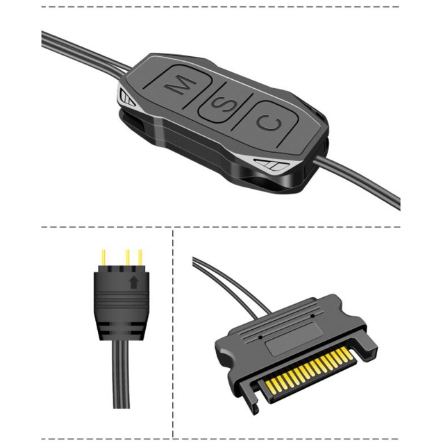 Bộ Hub Coolmoon AR1 Điều Khiển Led ARGB 3 Pin 5v - Nút Bấm Cố Định