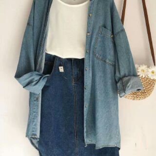 Khoác Bò oversized 2hand Nhật Hàn Nam Nữ