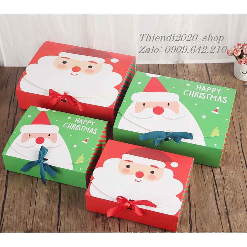 Hộp đựng quà, bánh hình NOEL (nhiều mẫu-size)