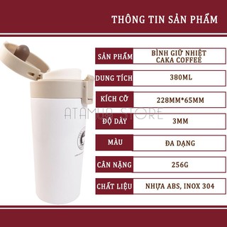 Bình Giữ Nhiệt Pha Cà Phê 2 Nắp Hàn Quốc