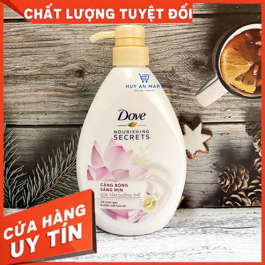 Sữa tắm DOVE  hoa sen và nước gạo 530g ❣️ SỮA dưỡng thể DOVE căng bóng sáng mịn