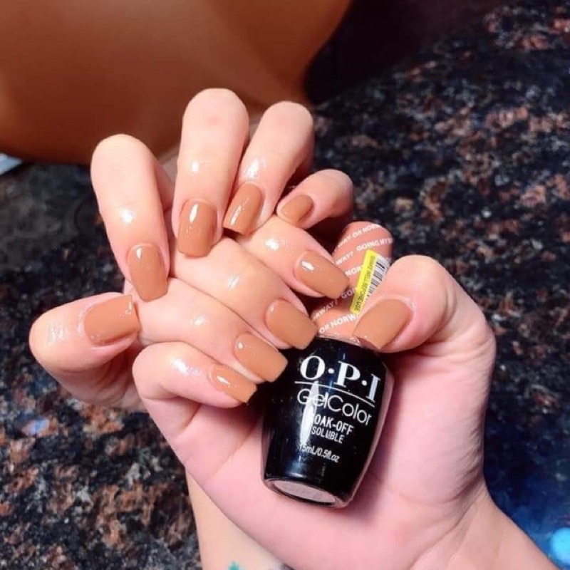 sơn gel màu nâu tây opi siêu đẹp