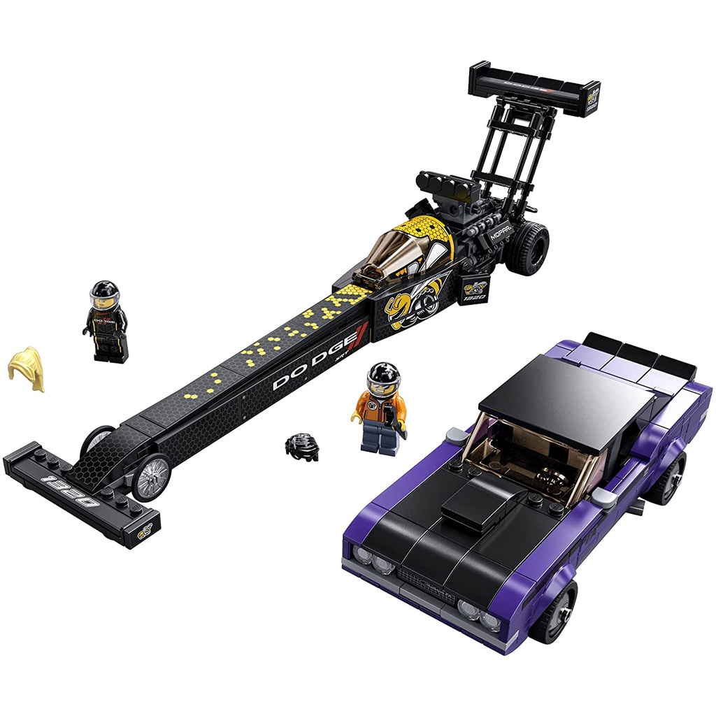 Lego 76904 Speed Champions Mopar Dodge//SRT Top Fuel Dragster and 1970 Dodge Challenger T/A