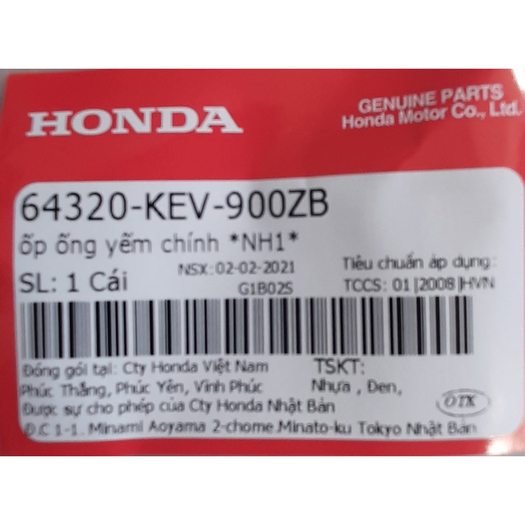 Ốp ống yếm chính xe Wave anpha cũ (2003 -2004) chính hãng Honda 64320-KEV-900ZB