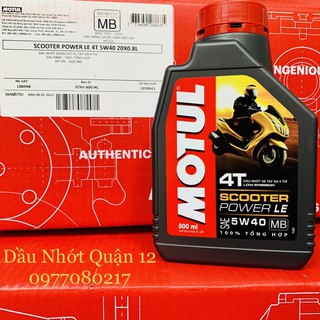 Nhớt Xe Tay Ga Motul Scooter Power LE 5W