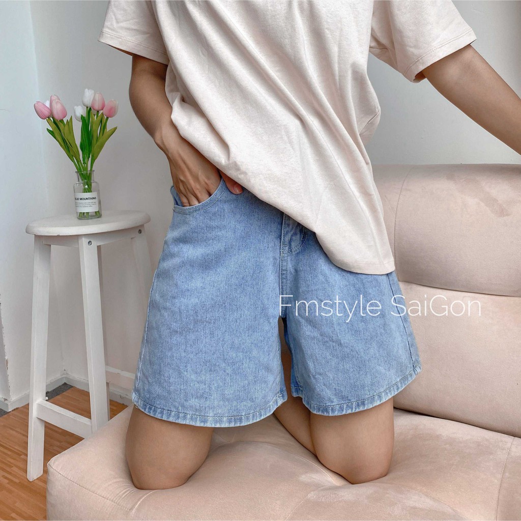 Quần ngố jean trơn lai thường D105 nữ ulzzang Fmstyle Saigon 21LJU04AS1901 | BigBuy360 - bigbuy360.vn
