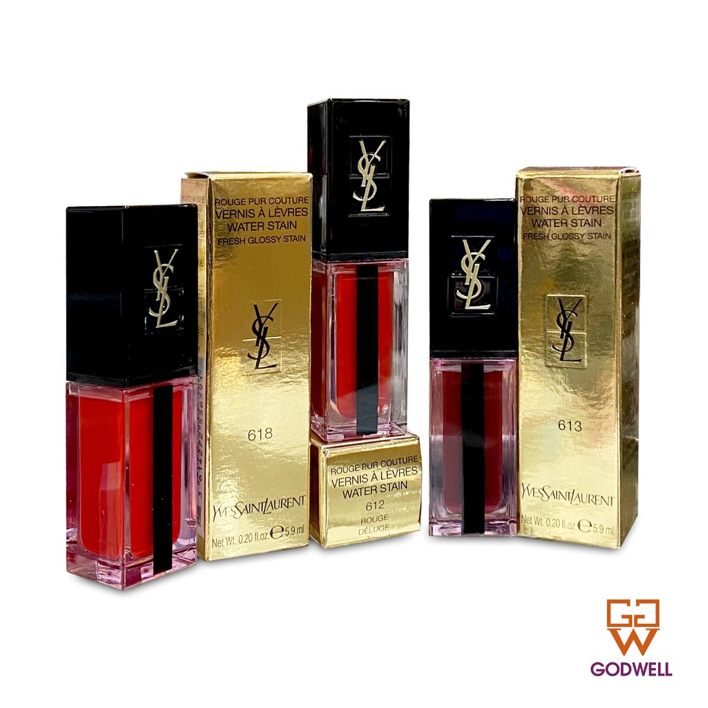 Son kem YSL Water Stain #612 đỏ tươi rực rỡ
