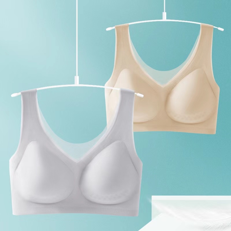 Áo Ngực Siêu Mỏng Không Đường May Bằng Lụa Lạnh Siêu Mỏng Không Đường May Chống Chảy Xệ Dành Cho Nữ