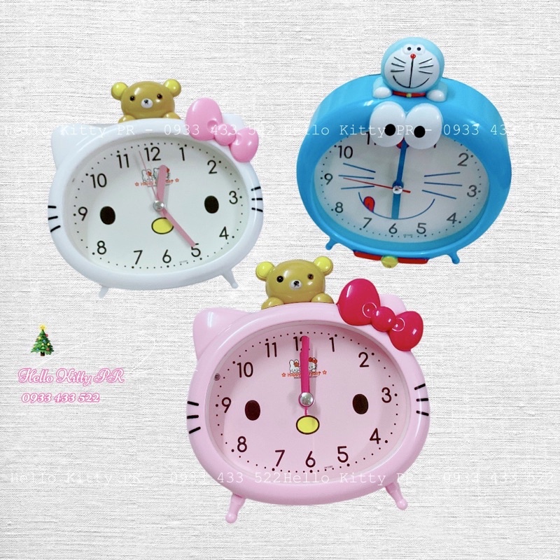 Đồng hồ báo thức để bàn Doremon Doraemon - Hello Kitty