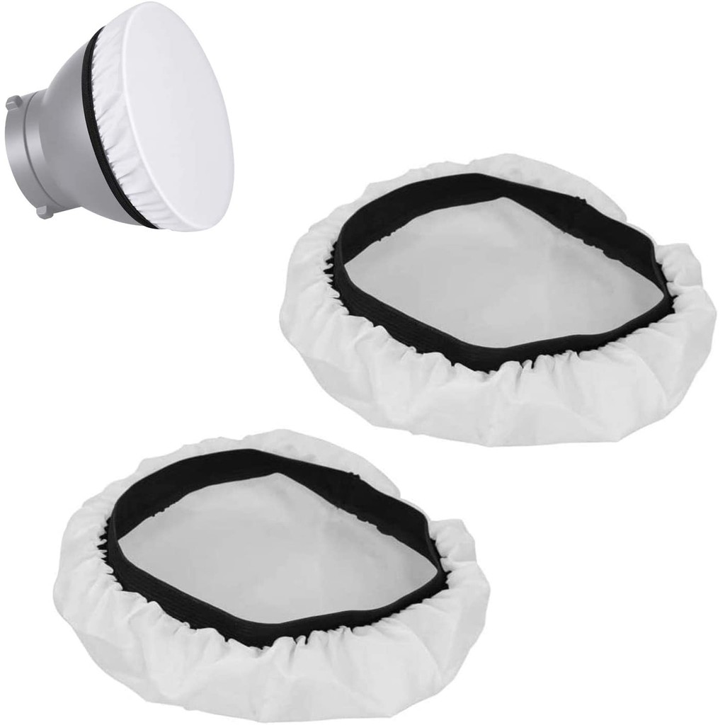 Set 2 tấm vải mềm khuếch tán ánh sáng SELENS màu trắng 7 "/ 180mm chuyên dụng cho đèn flash studio chụp ảnh