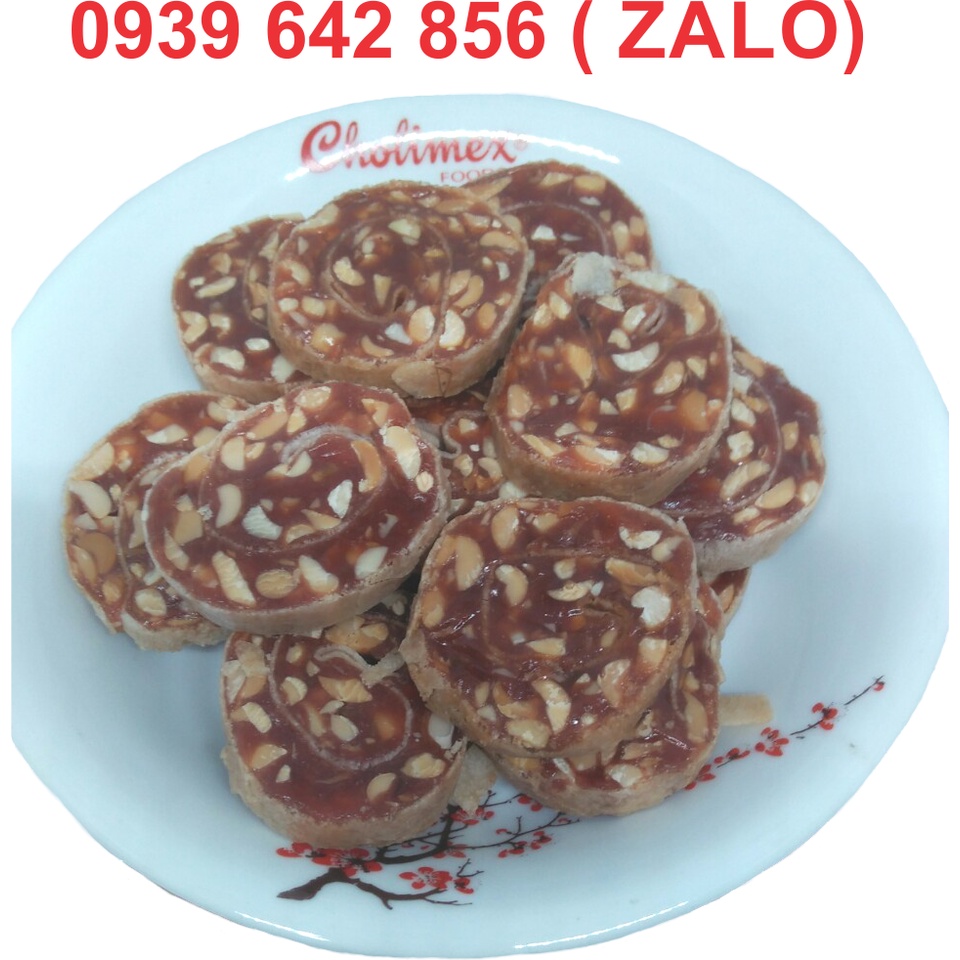 Kẹo chuối cuộn bánh tráng Bến Tre Domfood túi 1kg