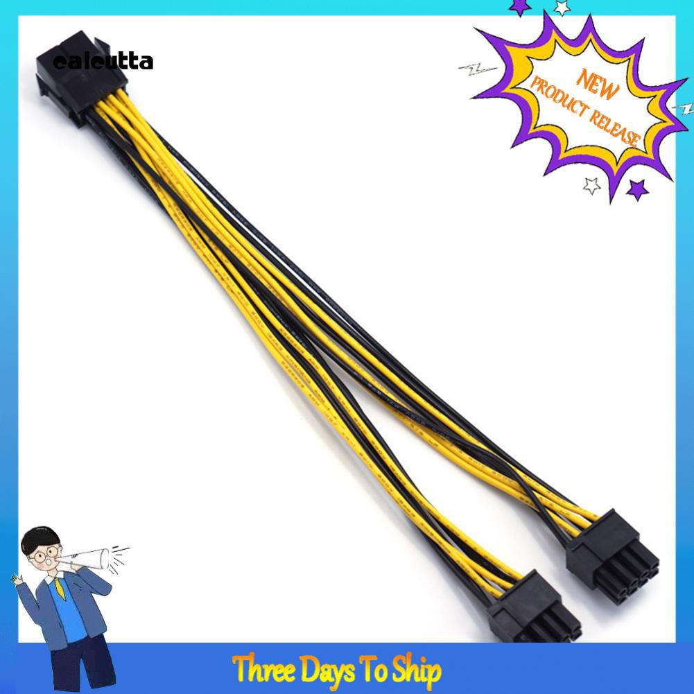 ✡DP✡22cm CPU 8Pin to Dual 6+2Pin Graphics Card Power Supply Adapter Converter Cable