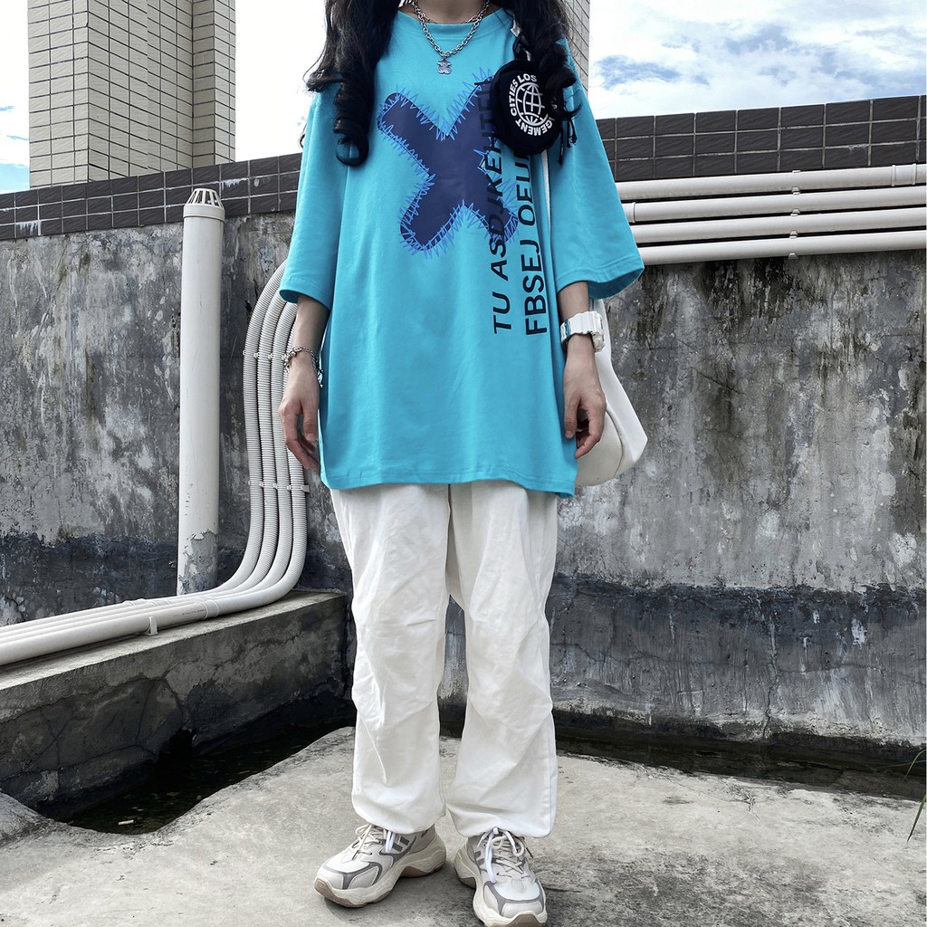 [Mã FAMARAL1 giảm 10K đơn 50K] Áo thun tay lỡ unisex oversize, áo phông form rộng, chất cotton 100% (V117)