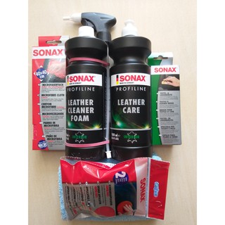 Combo vệ sinh làm sạch và bảo dưỡng da Sonax chuyên nghiệp (trừ da lộn)