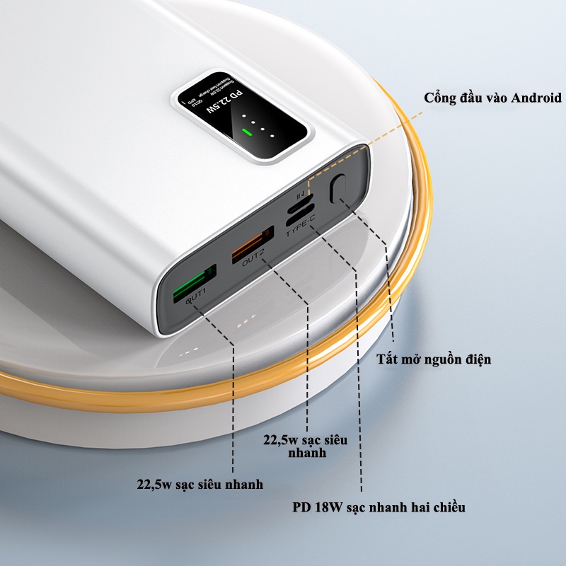 Sạc Dự Phòng 20000mah Sạc Dự Phòng Iphone Sạc Nhanh Pin Pin Dự Phòng 10000mah Fast Charge Power Bank Chính Hãng