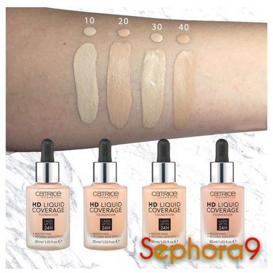 Kem nền kiềm dầu Catrice HD 24h Liquid Coverage Foundation che phủ tốt [Mẫu Mới 2019] | BigBuy360 - bigbuy360.vn