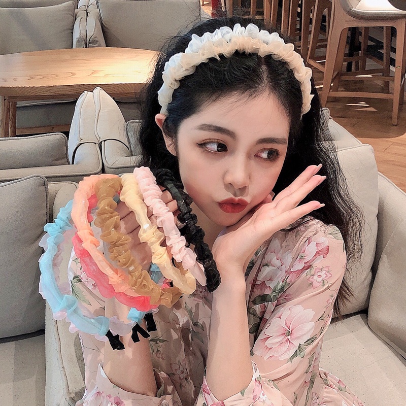 Băng đô voan lụa trong