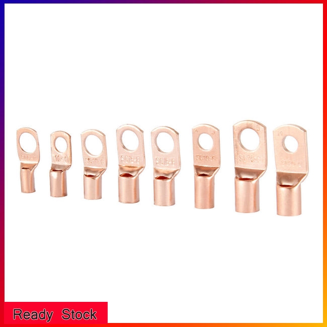 60X Assorted Car Auto Copper Ring Lug Terminal Wire Bare Cable Crimp Connectors