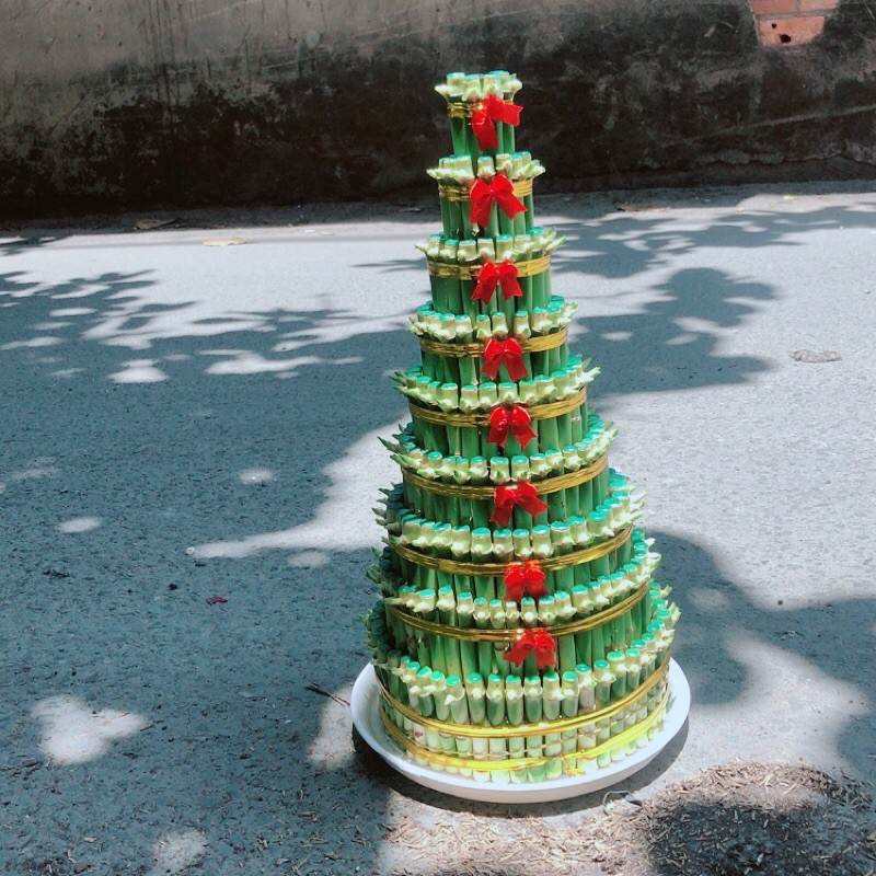 Trúc Phát Tài 9 Tầng Kèm Dĩa