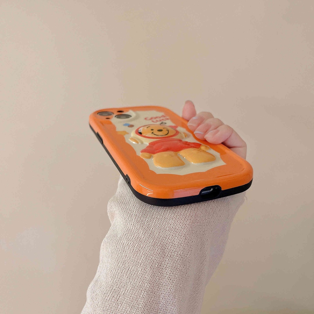 Ốp Điện Thoại IMD Họa Tiết Gấu Winnie Phi Hành Gia 3D Cho IPhone 13Pro Max Xr 11 12 Pro Max