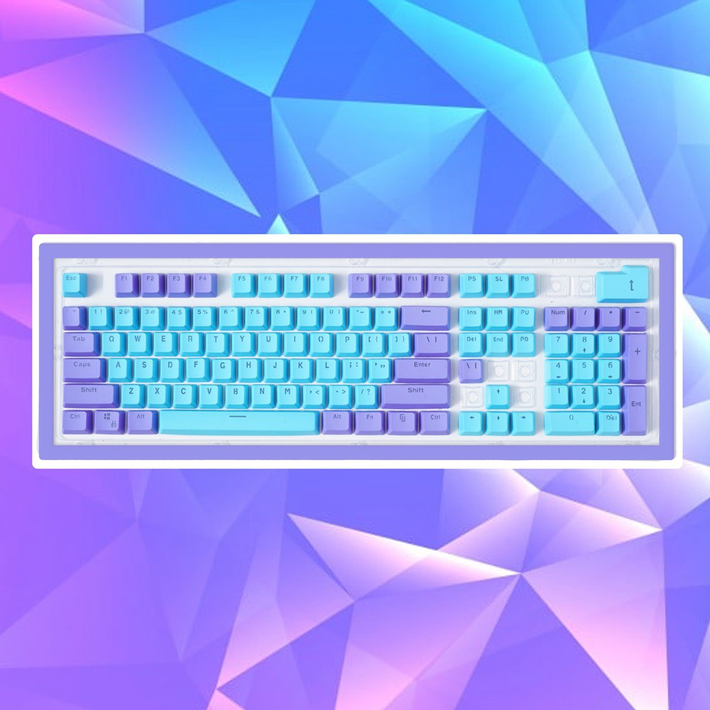 [Mã SKAMSALE03 giảm 10% đơn 200k] [ĐỘC QUYỀN] SET KEYCAP PBT DOUBLESHOT 104 PHÍM MIX MÀU XUYÊN LED